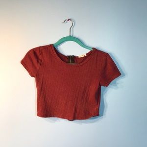 red shirt with zipper from aeropostale